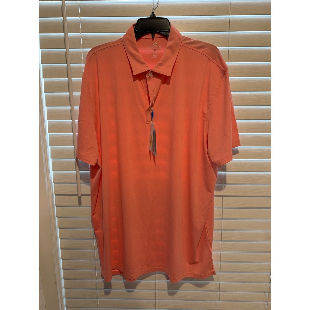 Southern Tide Mens Coral Brrr Polo Shirt XXLarge Short Sleeve Performance Golf